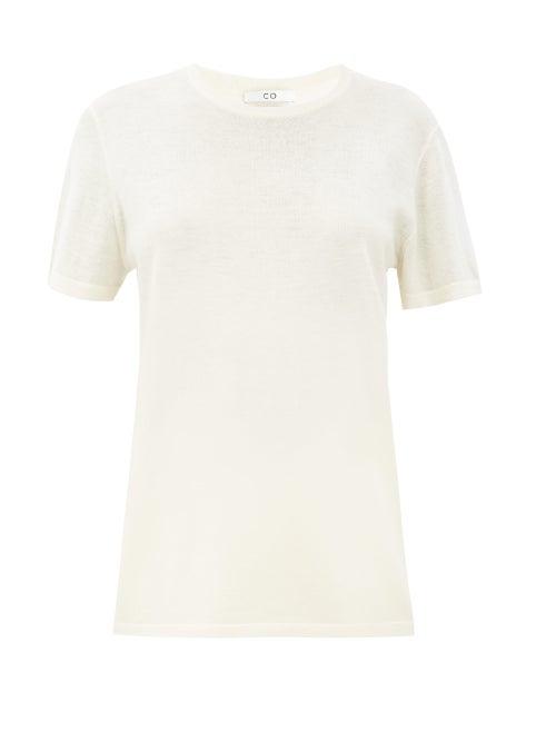 Matchesfashion.com Co - Round-neck Knitted Cashmere T-shirt - Womens - Ivory