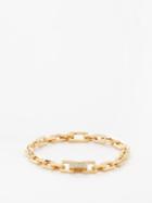Shay - Mini Deco Link Diamond & 18kt Gold Bracelet - Womens - Gold Multi