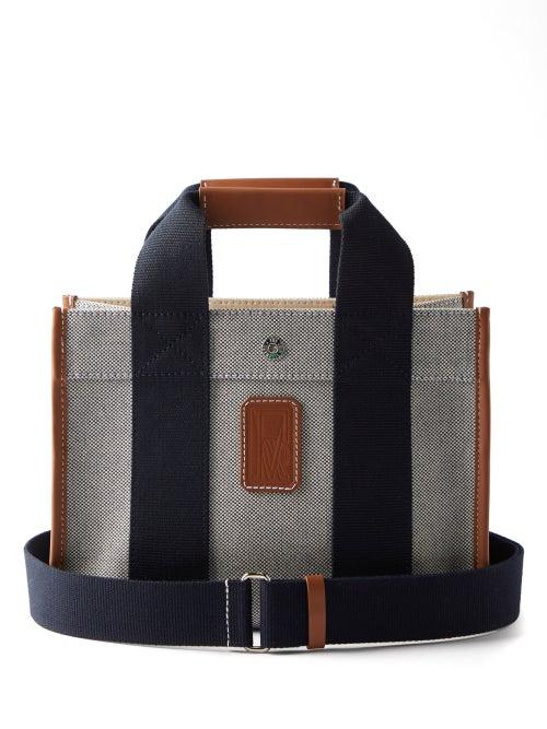 Rue De Verneuil - Traveller Cotton-canvas Tote Bag - Womens - Grey Multi