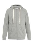 Frame Zip-through Hooded Cotton Sweatshirt