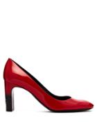 Matchesfashion.com Bottega Veneta - Intrecciato Patent Leather Pumps - Womens - Black Red