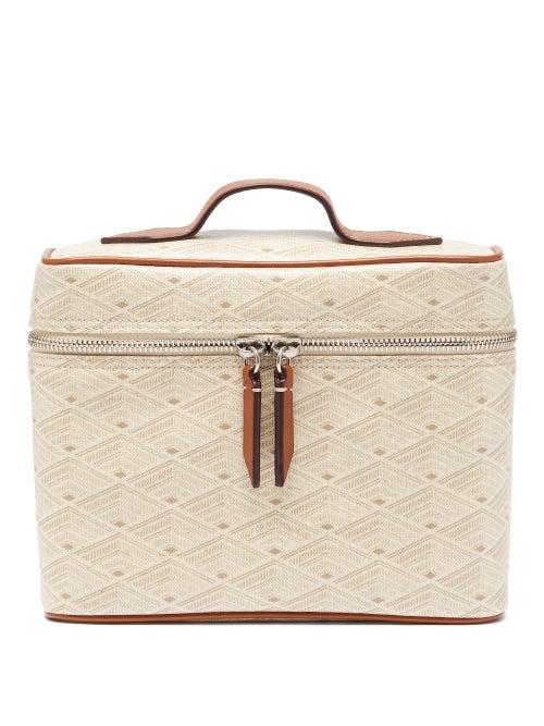 Matchesfashion.com Mtier - Many Day Geometric-print Canvas Wash Bag - Mens - Beige