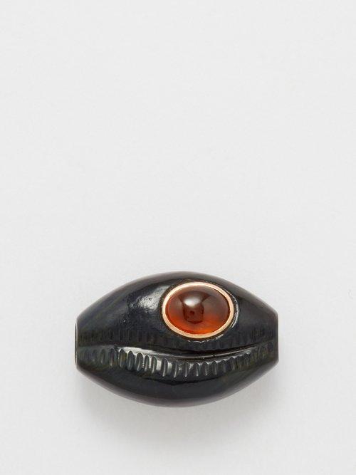 Dezso - Cowrie Shell, Garnet & 18kt Rose Gold Charm - Womens - Black Multi