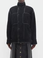 Petar Petrov - Mark Leather-trimmed Suede Coat - Womens - Black
