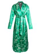 Attico Floral-jacquard Satin Kimono Dress