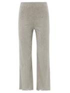 Skin - Revel Cotton Ribbed-jersey Pyjama Trousers - Womens - Grey