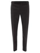 Matchesfashion.com Saint Laurent - Tailored Wool-twill Slim-leg Trousers - Mens - Black