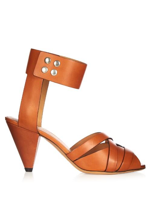 Isabel Marant Mavis Cone-heel Leather Sandals