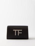 Tom Ford - Disco Crystal-embellished Silk-satin Clutch Bag - Womens - Black