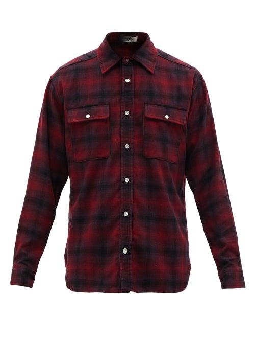Isabel Marant - Rayal Checked Wool-blend Shirt - Mens - Red