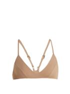 Matchesfashion.com Dos Gardenias - Wild Honey Racer Back Bikini Top - Womens - Nude