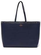 Matchesfashion.com Valentino - Rockstud Grained Leather Tote - Womens - Navy