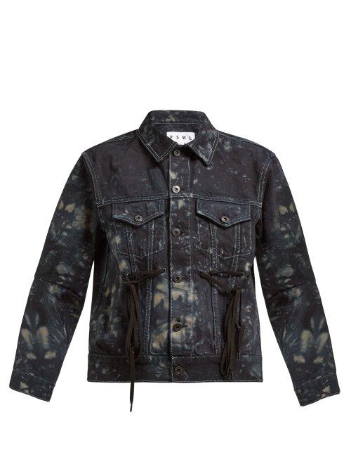 Matchesfashion.com Proenza Schouler Pswl - Tie Dye Panelled Denim Jacket - Womens - Black Multi