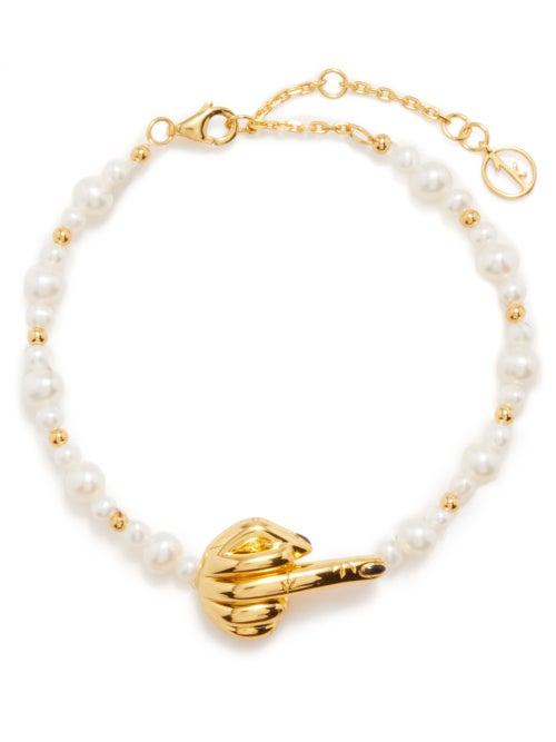 Anissa Kermiche - French For Goodnight Pearl & Gold-plated Bracelet - Womens - Pearl
