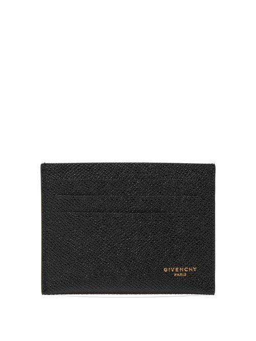 Matchesfashion.com Givenchy - Logo Printed Leather Cardholder - Mens - Black