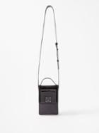 Acne Studios - Akki Face-patch Faux Patent-leather Cross-body Bag - Mens - Black