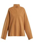 Matchesfashion.com Roksanda - Keru High Neck Wool Sweater - Womens - Beige