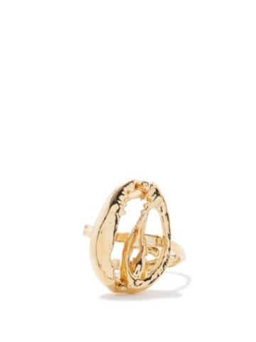 Elise Tsikis - Maia Adjustable 24kt Gold-plated Ring - Womens - Yellow Gold