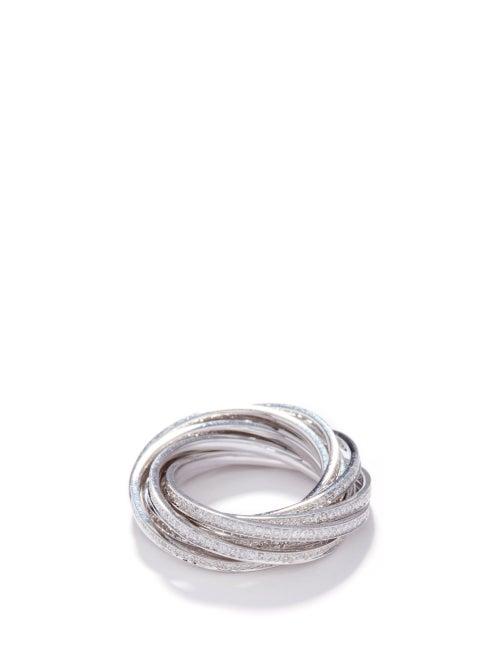 Shay - Rolling Orbit Diamond & 18kt White-gold Ring - Womens - White Gold