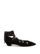 Erdem Glendys Velvet Embellished Flats