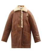 Raey - Shearling Car Coat - Womens - Tan