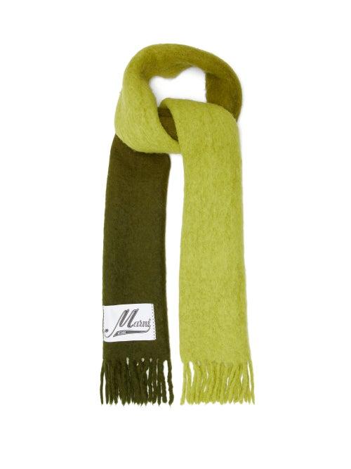 Marni - Two-tone Alpaca-blend Scarf - Mens - Green
