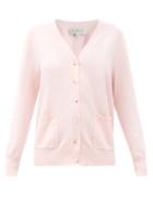 Matchesfashion.com Lee Mathews - V-neck Cotton-blend Cardigan - Womens - Pink