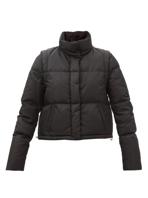 Mm6 Maison Margiela - Detachable-hem Quilted-shell Down Coat - Womens - Black