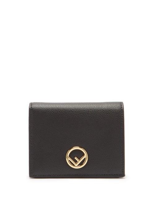 Matchesfashion.com Fendi - F Is Fendi Grained-leather Wallet - Womens - Black