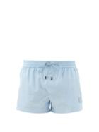 Matchesfashion.com Dolce & Gabbana - Logo-patch Swim Shorts - Mens - Light Blue