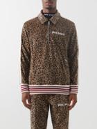 Palm Angels - Animalier Leopard-print Velour Track Jacket - Mens - Black