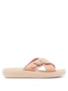 Matchesfashion.com Ancient Greek Sandals - Pella Stud-embellished Leather Slides - Womens - Light Pink