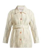 Matchesfashion.com See By Chlo - Marbled Stripe Brushed Coat - Womens - Ivory