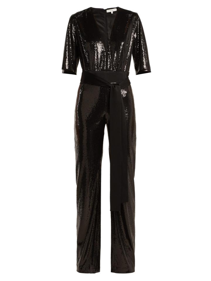 Galvan Galaxy Sequinned Wide-leg Jumpsuit