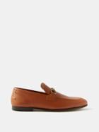 Gucci - Jordaan Leather Loafers - Mens - Light Brown