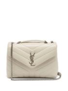 Matchesfashion.com Saint Laurent - Lou Lou Small Quilted-leather Shoulder Bag - Womens - White