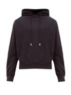 Matchesfashion.com Eckhaus Latta - Cropped Cotton Jersey Hooded Sweatshirt - Mens - Black