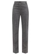 Acne Studios - Tailored Straight-leg Trousers - Womens - Mid Grey