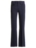 Matchesfashion.com Chlo - Cady Mid Rise Trousers - Womens - Navy
