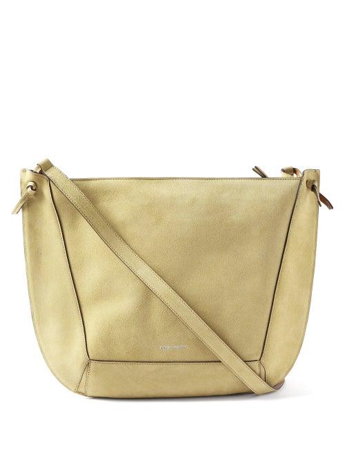 Isabel Marant - Basko Suede Shoulder Bag - Womens - Beige