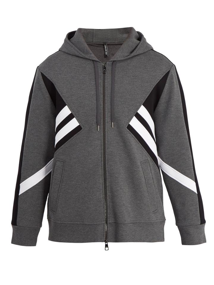 Neil Barrett Modernist Zip-through Hooded Sweatshirt