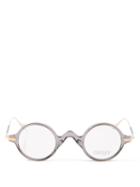 Matchesfashion.com Matsuda - Round Acetate And Titanium Glasses - Mens - Grey