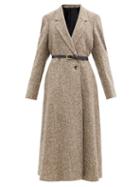 Matchesfashion.com Petar Petrov - Mya Wool-blend Tweed Longline Coat - Womens - Grey Multi