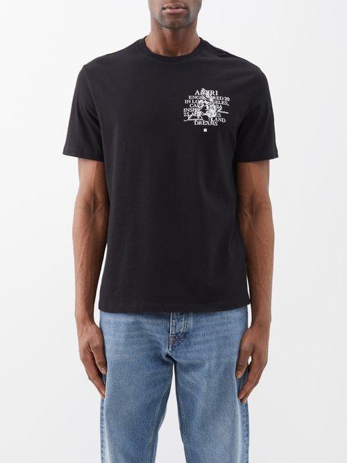 Amiri - Precious Memories Printed Cotton-jersey T-shirt - Mens - Black