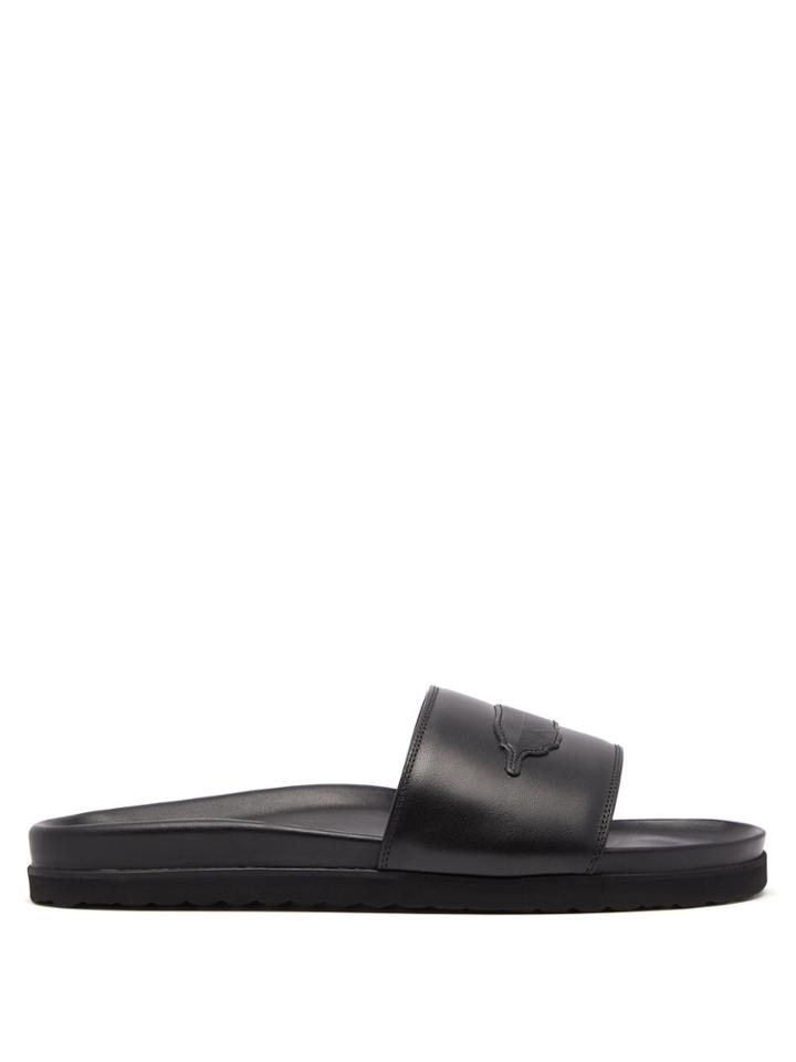 Buscemi Piuma Leather Slides