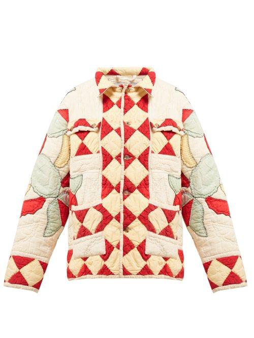Matchesfashion.com Bode - Patchwork Cotton Jacket - Womens - White Multi