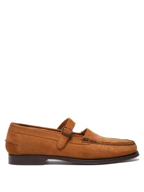 Matchesfashion.com Hereu - Single Strap Suede Loafers - Mens - Tan