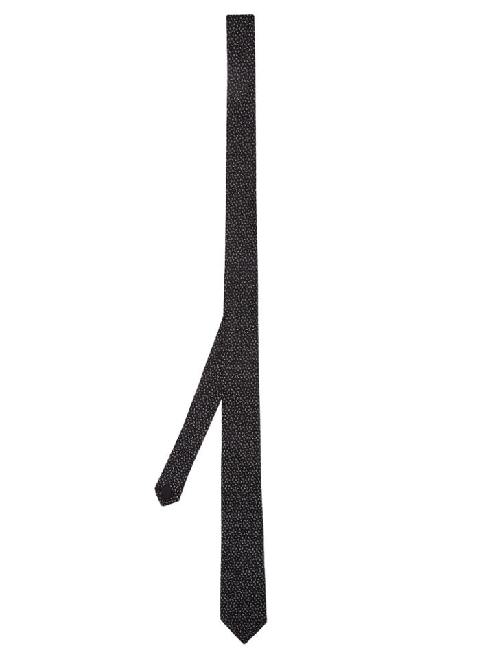Saint Laurent Logo-jacquard Silk-twill Tie