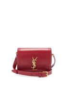 Matchesfashion.com Saint Laurent - Solferino Small Ysl-plaque Leather Shoulder Bag - Womens - Red