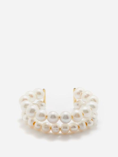 Completedworks - Pearl 14kt Gold-vermeil Cuff - Womens - Pearl